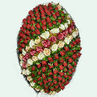 Венок из искусственных цветов